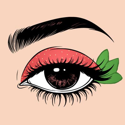 eye closed realistic