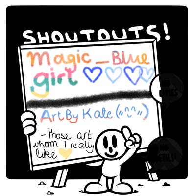 blank canvas that says above it shoutouts