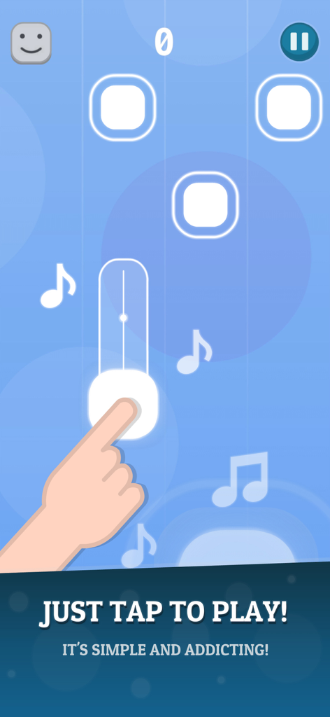 KPOP Tiles 2026 - 리듬 타일을 탭하는 손을 보여주는 KPOP Tiles 2026의 게임 플레이