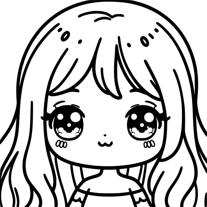 pretty girl with long hair