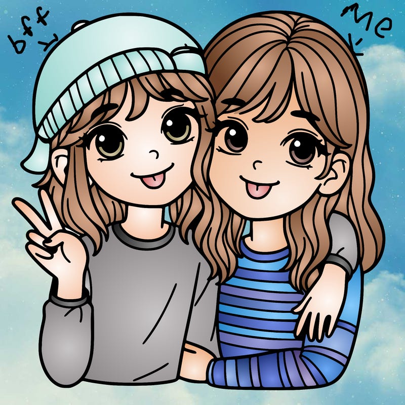 two friends girls