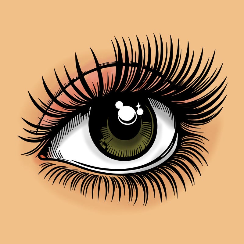 realistic eye long eylashes