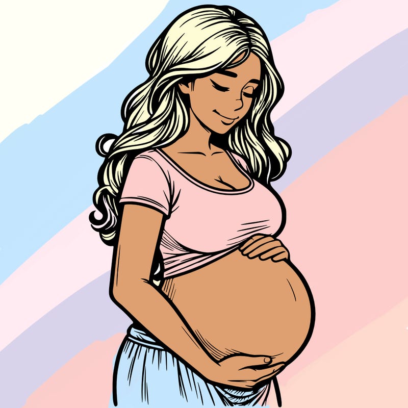 woman heavily pregnant realistic