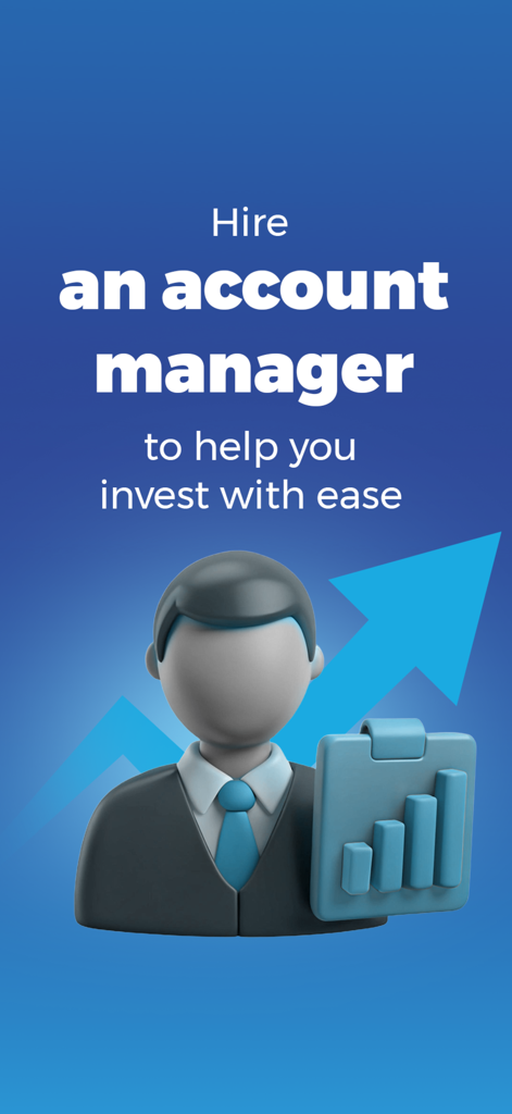 Mubasher: Trade & Invest - Promotion for hiring an account manager on the Mubasher trading app for investment support