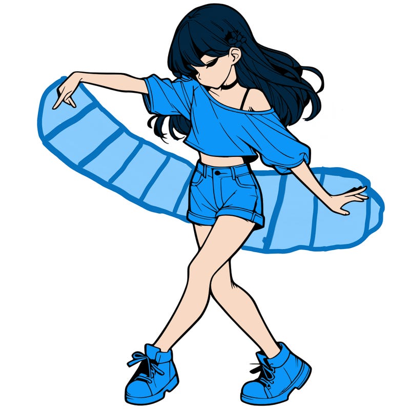 realistic girl danceing