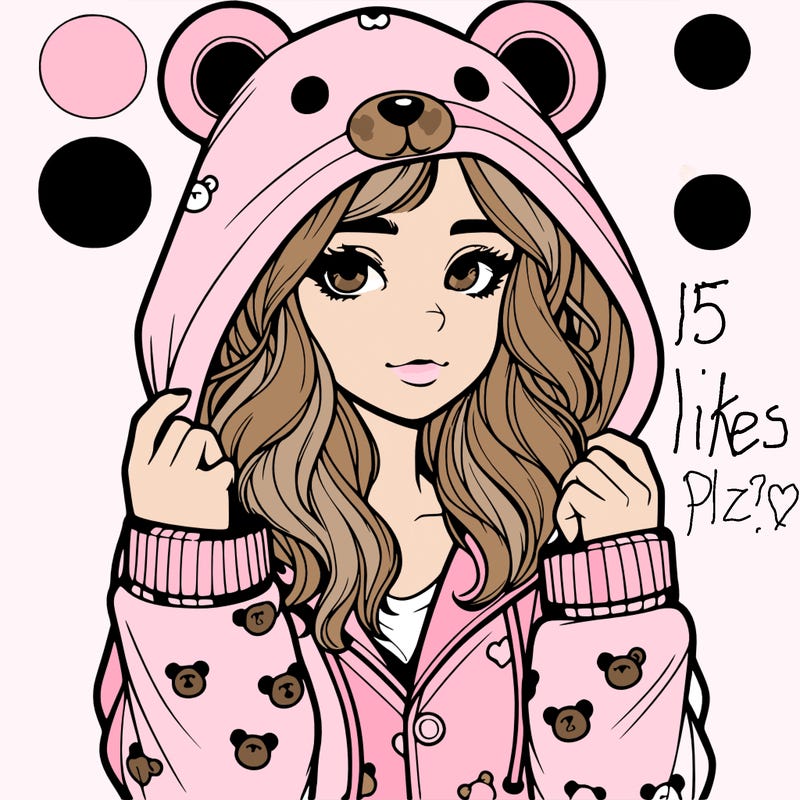 realistic girl in a animal pjs hoodie
