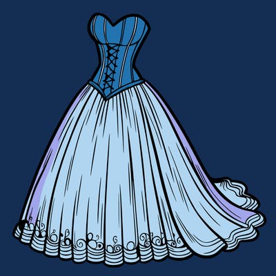 wedding dress-corset and a long and flowy skirt