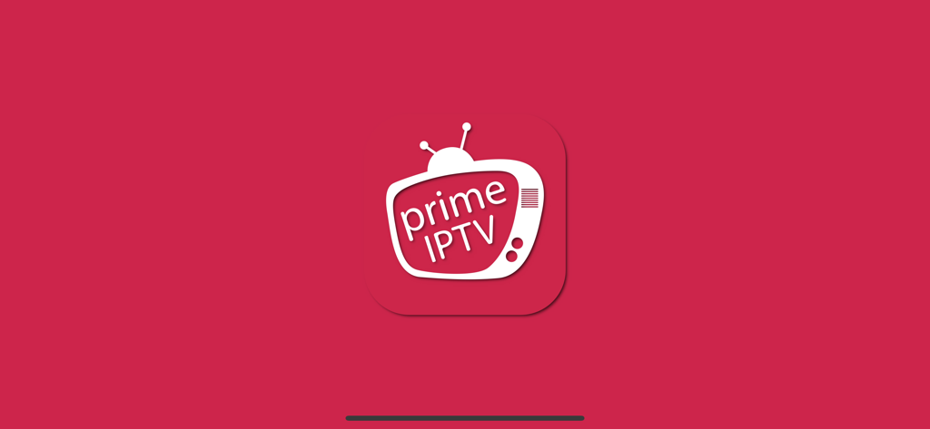 Prime IPTV app logo featuring a retro TV icon on a pink background
