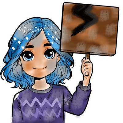 realistic girl holding up a sign