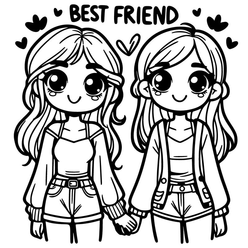 best friend two people  girls