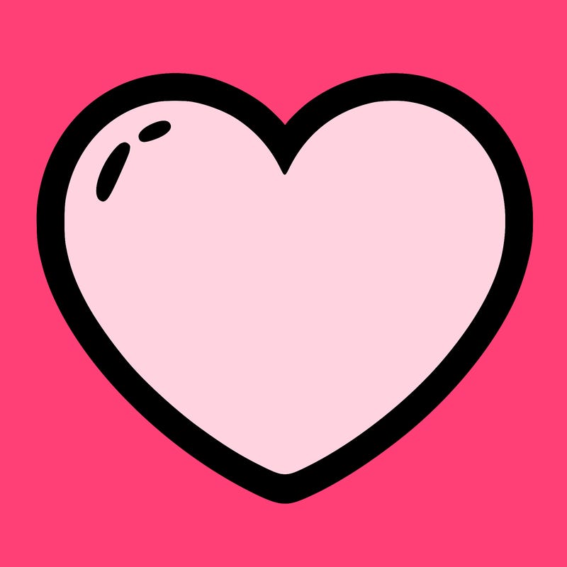 a blank heart