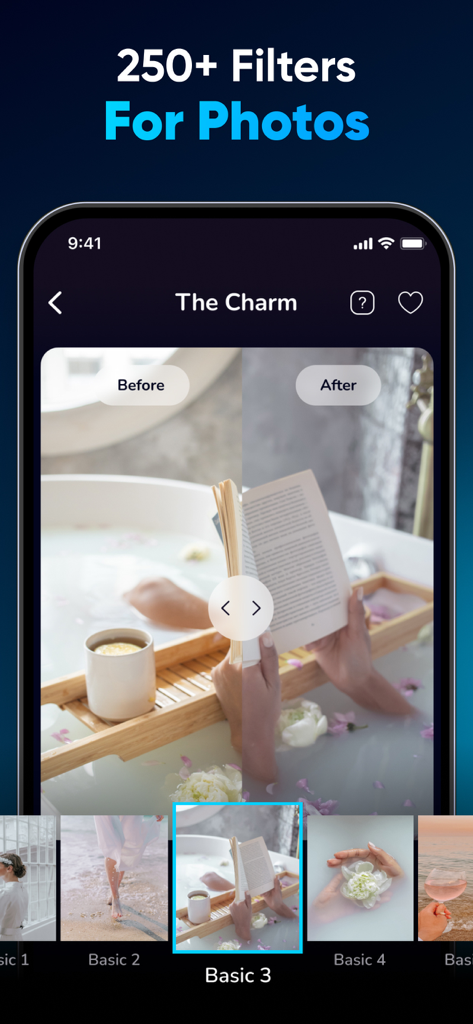Before and after comparison of a photo using aesthetic lightroom presets