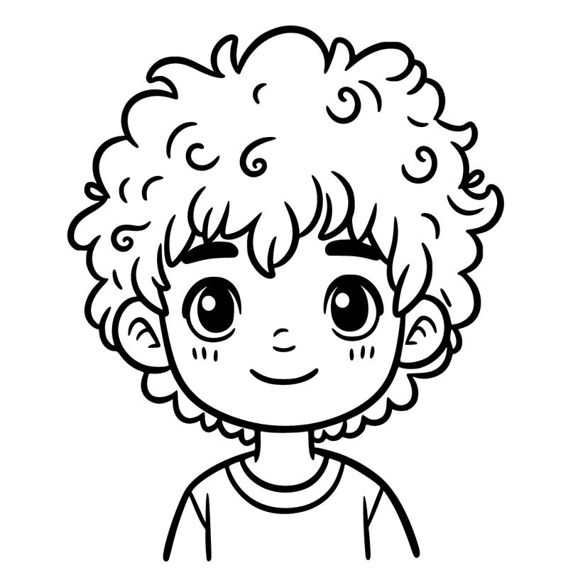 boy with curly hair