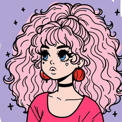aesthetic girl with big hair