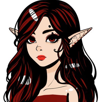 elf girl realistic dark fantasy