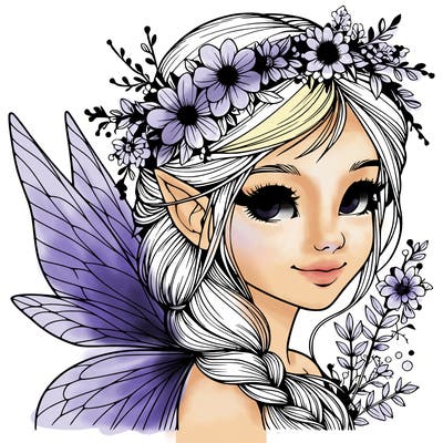 beautiful realistic fairy portrait