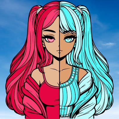 realistic girl split