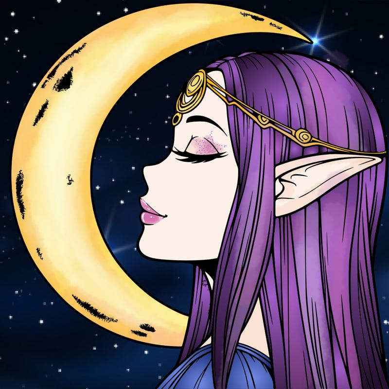 a realistic moon elf