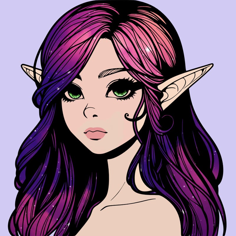 elf girl realistic dark fantasy