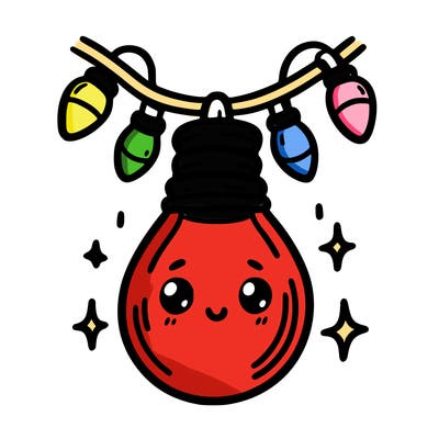 small bulb of a garland