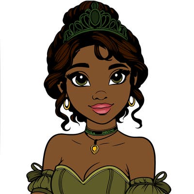 realistic princess tiana