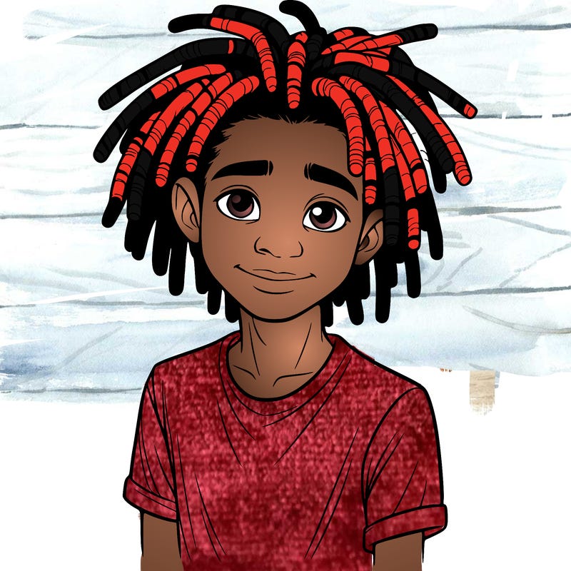 boy with dreads realistic