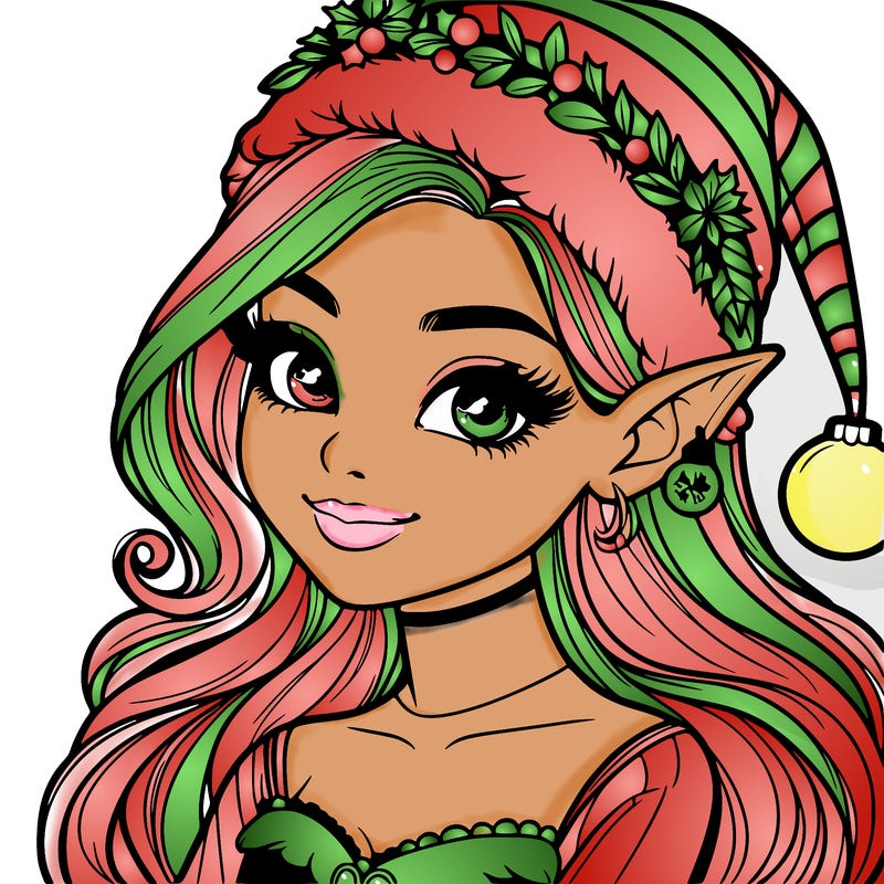 christmas girl elf realistic