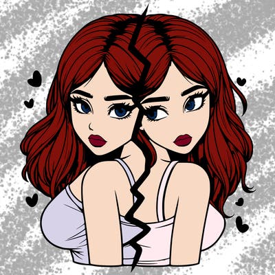 realistic girl split