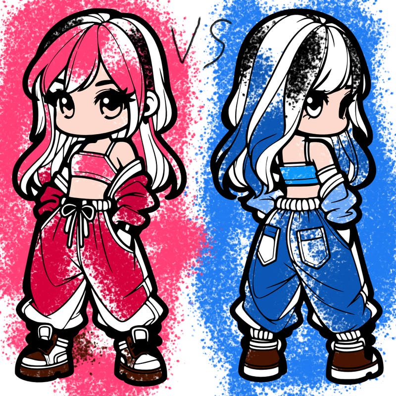 girl in crop top and baggy pants