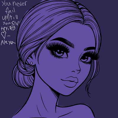 realistic girl with lashes