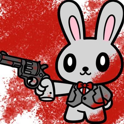 bunny with a revolver