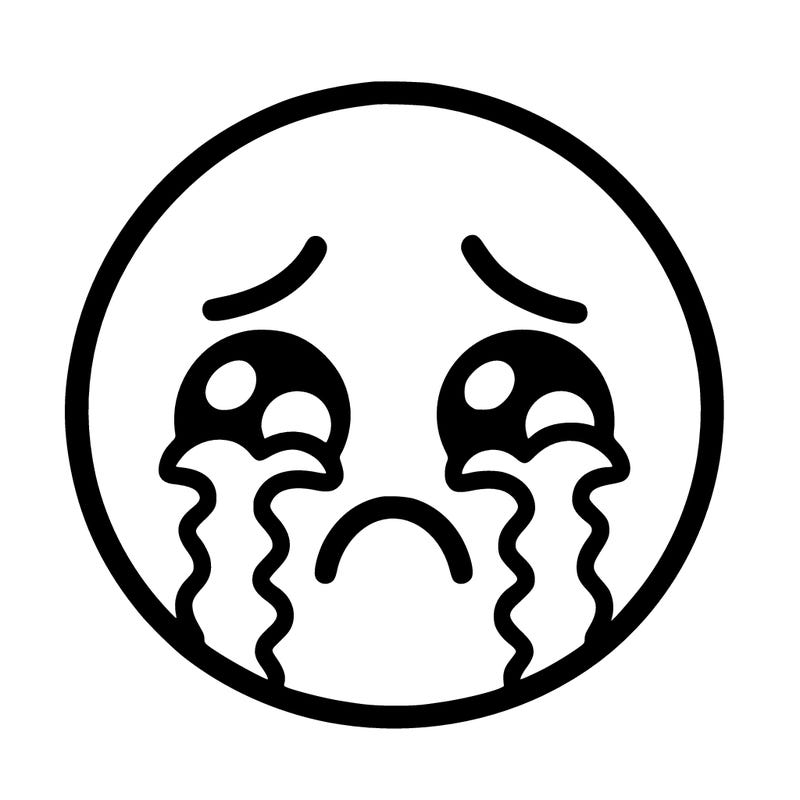 a crying emoji