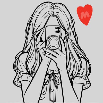 a realistic girl holding her phone taking pictures