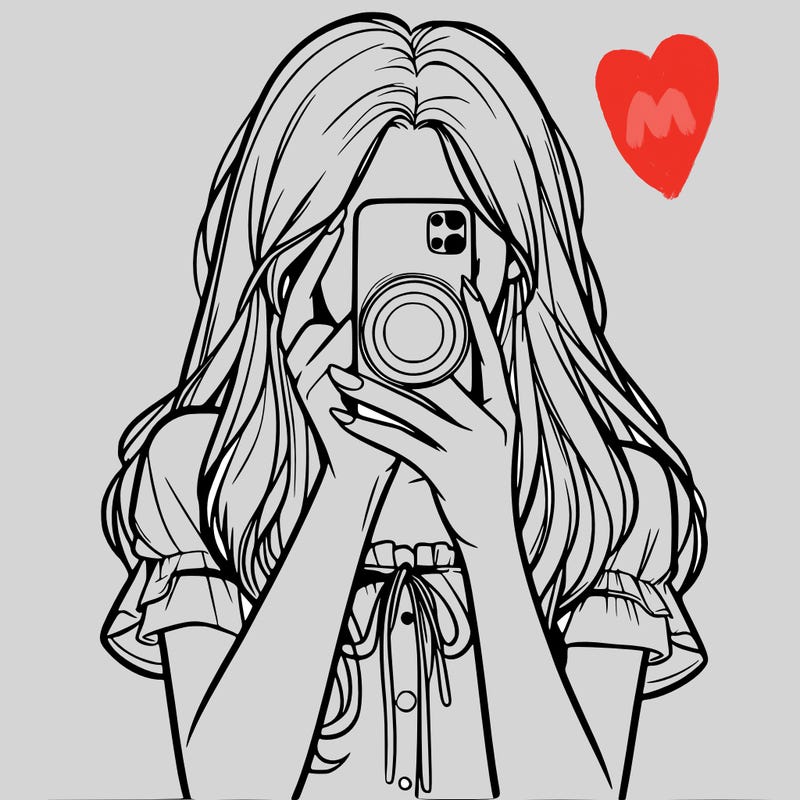 a realistic girl holding her phone taking pictures