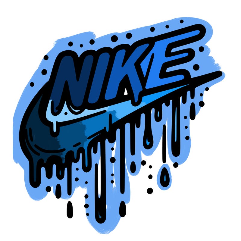 dripping nike logo