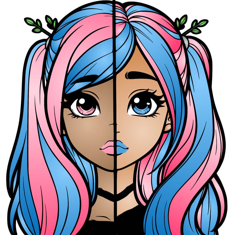 realistic girl split