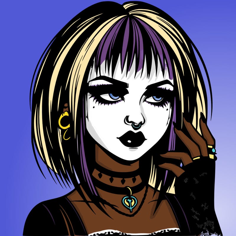 goth girl realistic