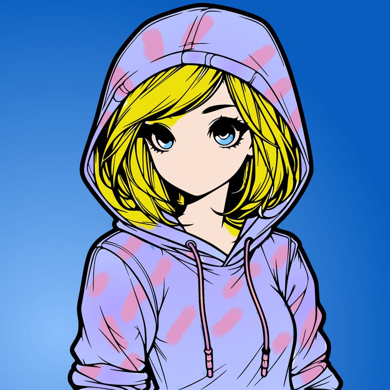 realistic girl with hoodie