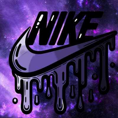 dripping nike logo