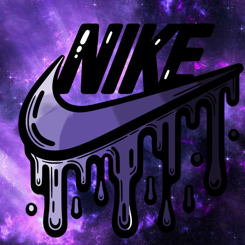 dripping nike logo