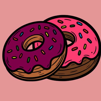 a piece of food doughnuts