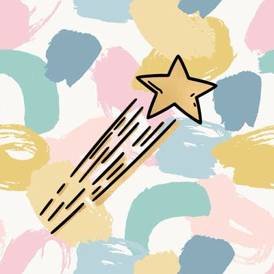 a shooting star in the sky