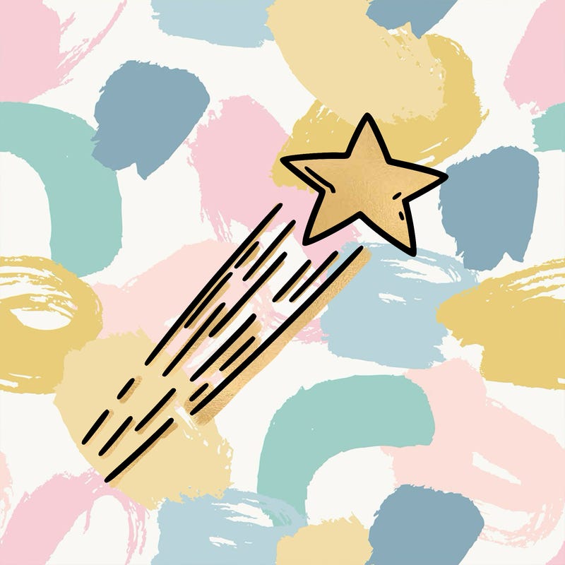 a shooting star in the sky