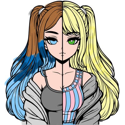 realistic girl split