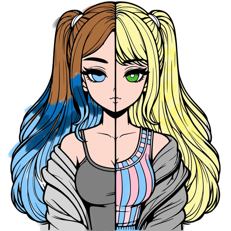 realistic girl split