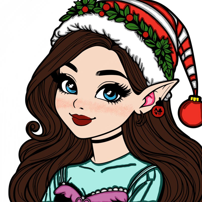 christmas girl elf realistic