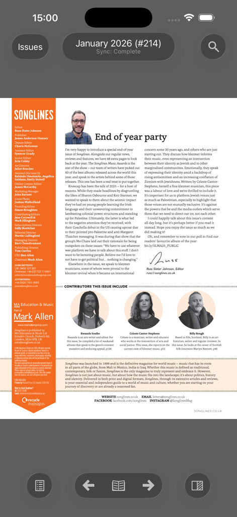 Songlines Magazine - Magazines & Newspapers App | MWM