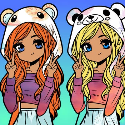 teen girl in animal costume