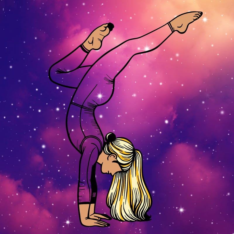 realistic, handstand, gymnastics girl