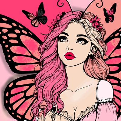butterfly fairy realistic girl